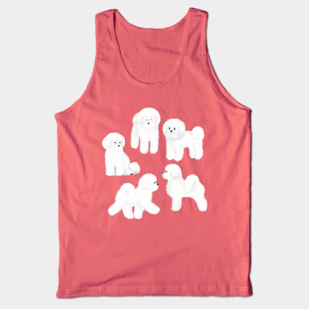 Bichon Frise Tank Top by illucalliart